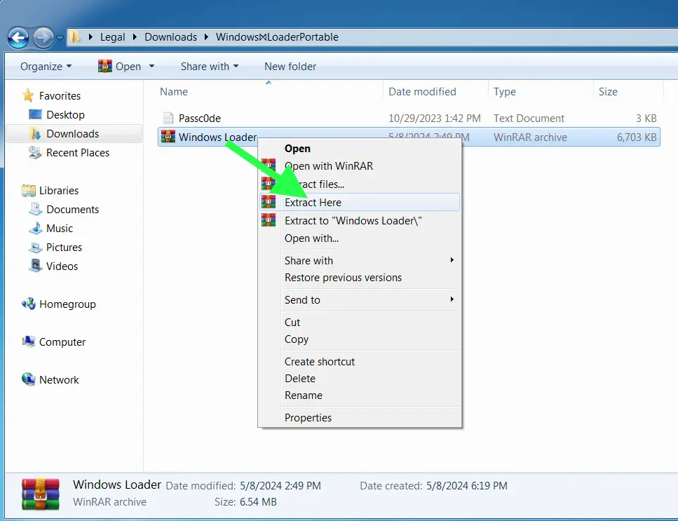Extract windows loader for windows